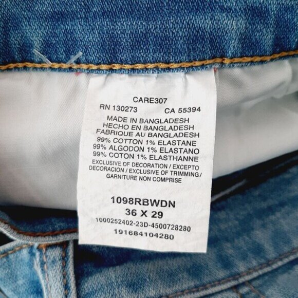 WRANGLER | Relaxed Bootcut Leg Light Blue Jeans Men's Sz 36 Flawed - Picture 10 of 12